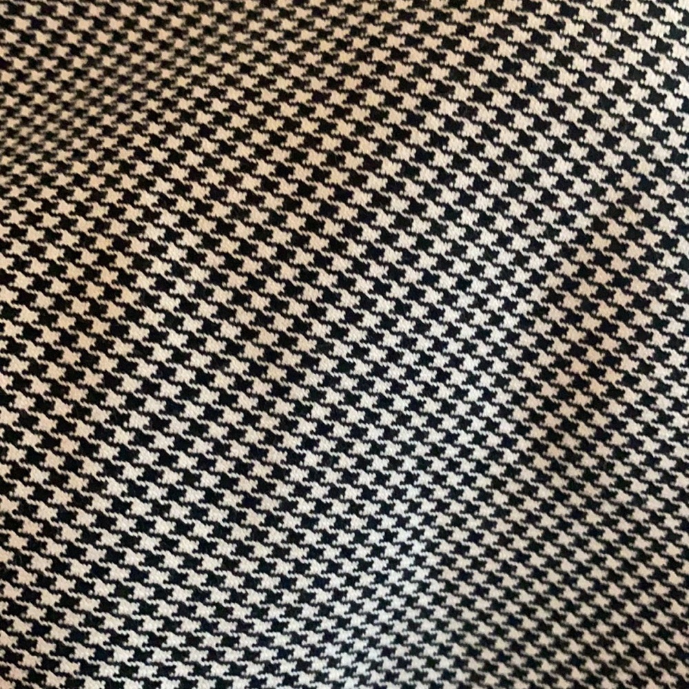 Zara Black & White Houndstooth Front Tie Skirt - Picture 5 of 6
